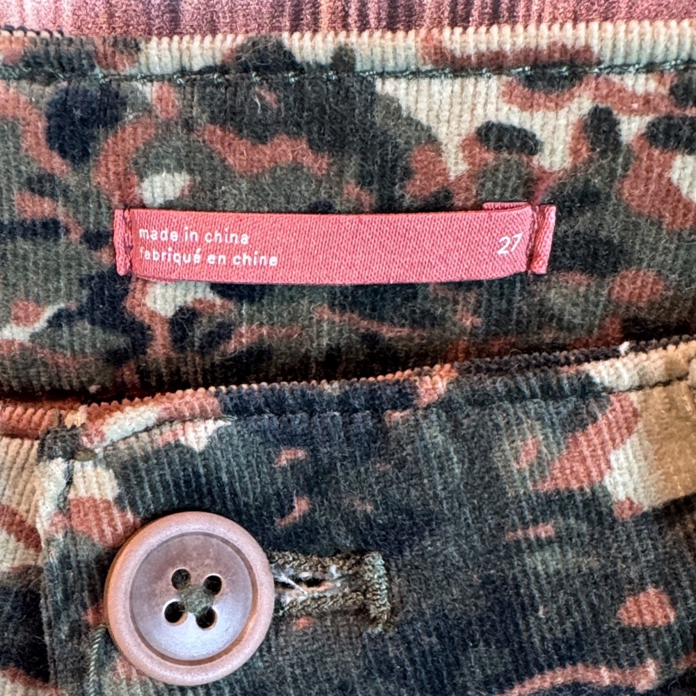 Pilcro Floral Faux Camouflage Button Pants - Picture 4 of 11